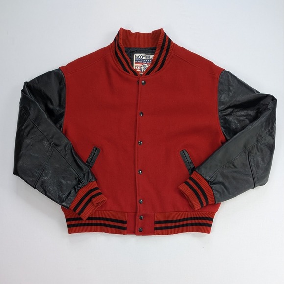 Excelled Other - Vintage Varsity Jacket Wool & Leather Sleeves Made in USA